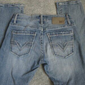 BKE Carter Straight Leg 30L Mens Jeans 30x32 Light Wash Blue Denim